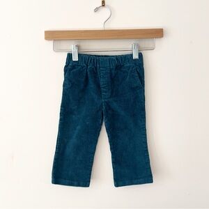 KATE QUINN EUC Teal Green Corduroy Elastic Waist Pull On Pants